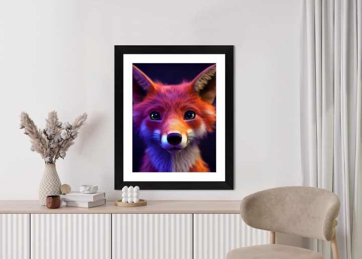 Plakat Animated Of A Cute Fox Cartoon