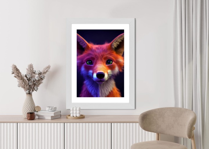 Plakat Animated Of A Cute Fox Cartoon