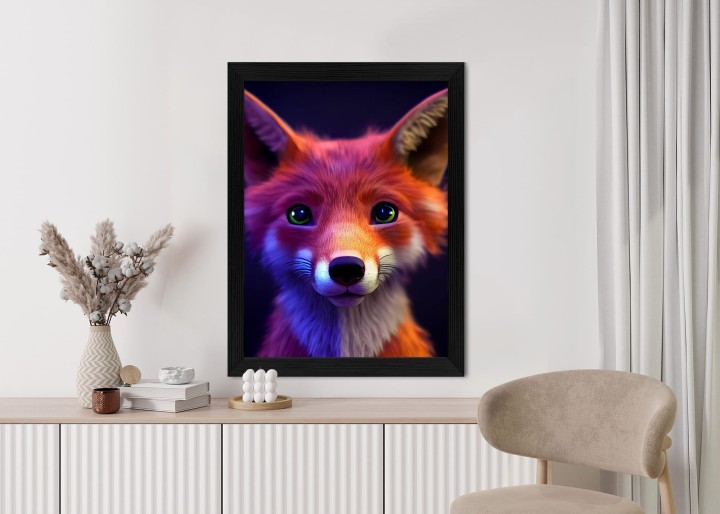Plakat Animated Of A Cute Fox Cartoon
