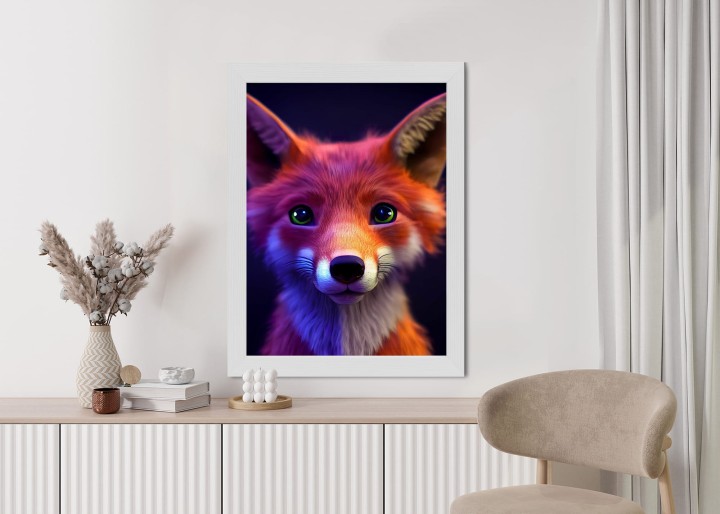 Plakat Animated Of A Cute Fox Cartoon