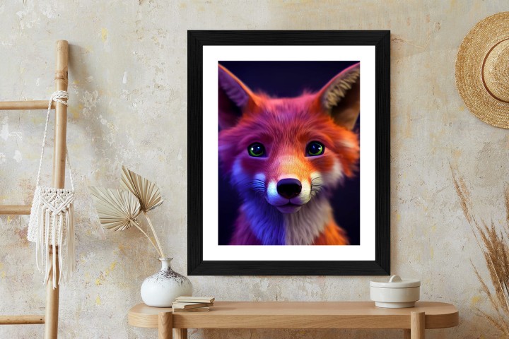 Plakat Animated Of A Cute Fox Cartoon