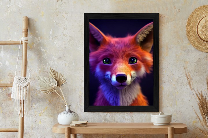 Plakat Animated Of A Cute Fox Cartoon