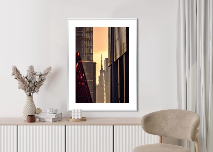 Plakat Widok Na Pałac Kultury O Poranku