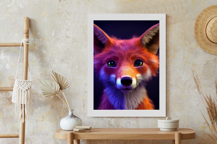 Plakat Animated Of A Cute Fox Cartoon