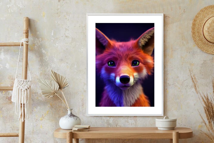 Plakat Animated Of A Cute Fox Cartoon