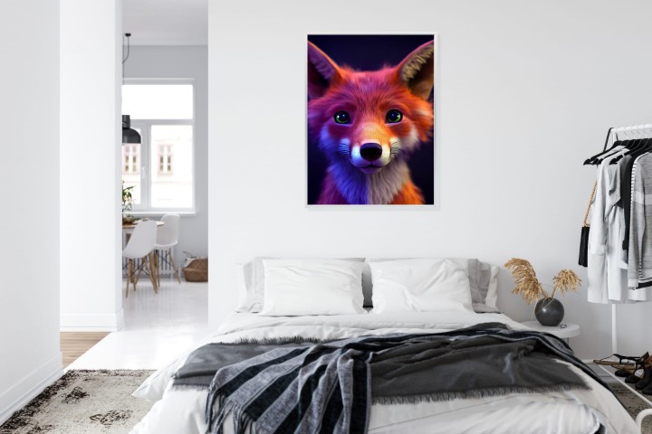 Plakat Animated Of A Cute Fox Cartoon