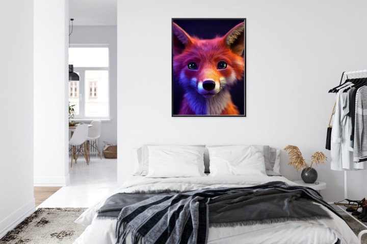 Plakat Animated Of A Cute Fox Cartoon