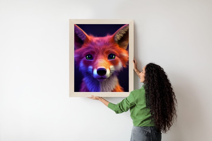 Plakat Animated Of A Cute Fox Cartoon