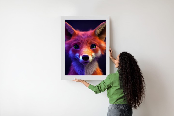 Plakat Animated Of A Cute Fox Cartoon