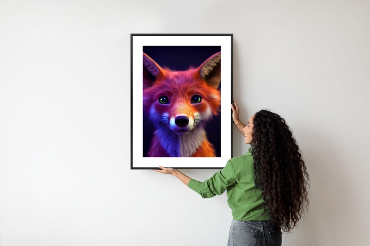 Plakat Animated Of A Cute Fox Cartoon