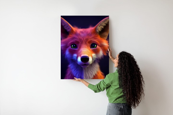 Plakat Animated Of A Cute Fox Cartoon