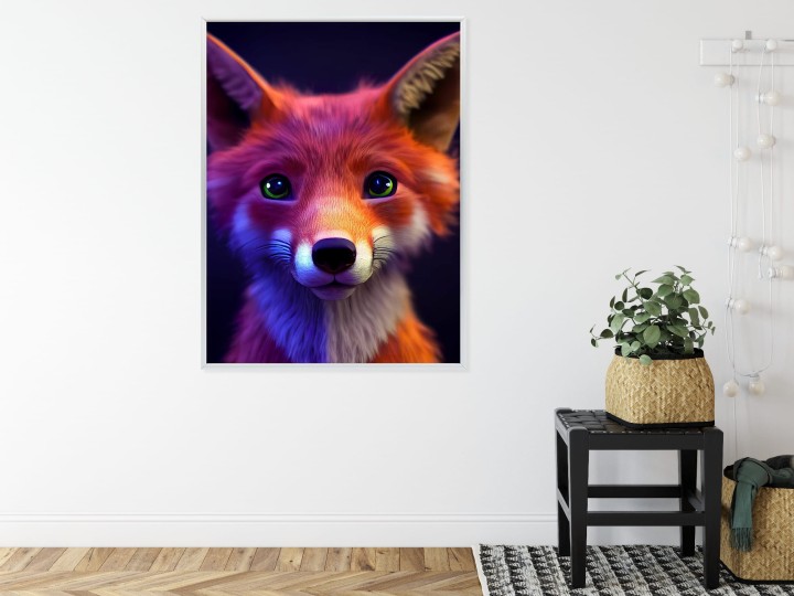 Plakat Animated Of A Cute Fox Cartoon