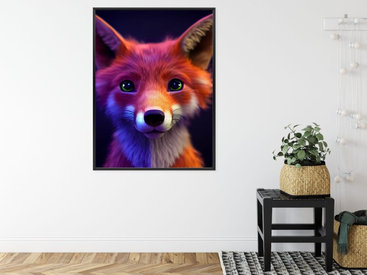 Plakat Animated Of A Cute Fox Cartoon
