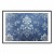 Plakat - Retro ornament w przetartych błękitach