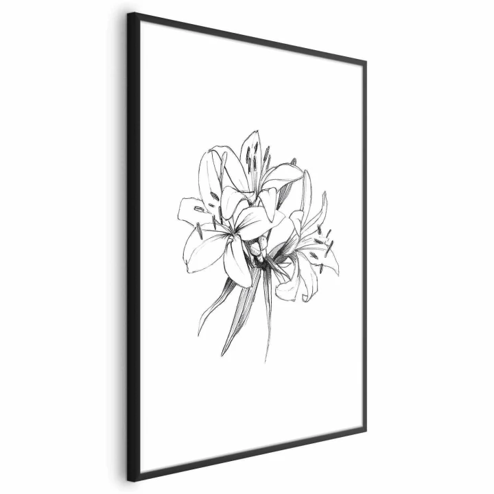 Plakat - Rysowane kwiaty