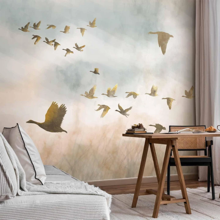 Fototapeta - Złote gęsi