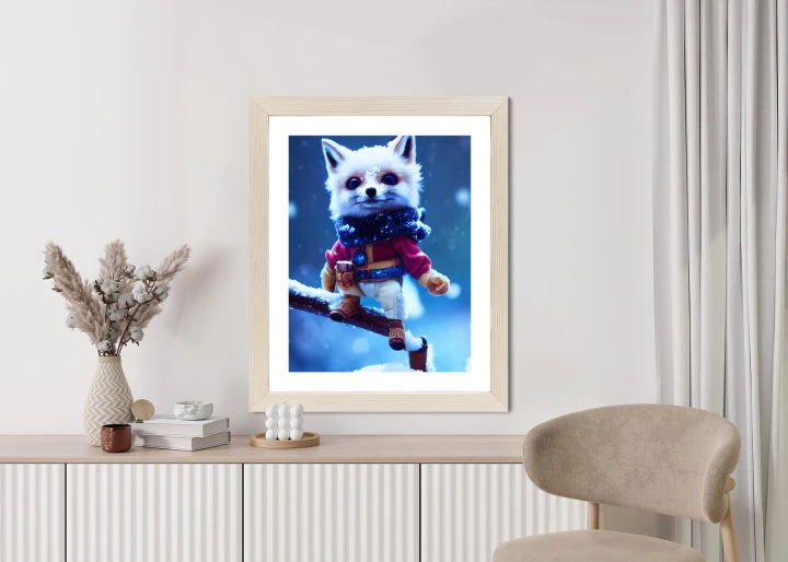 Plakat Bajkowy Lis W Śniegu