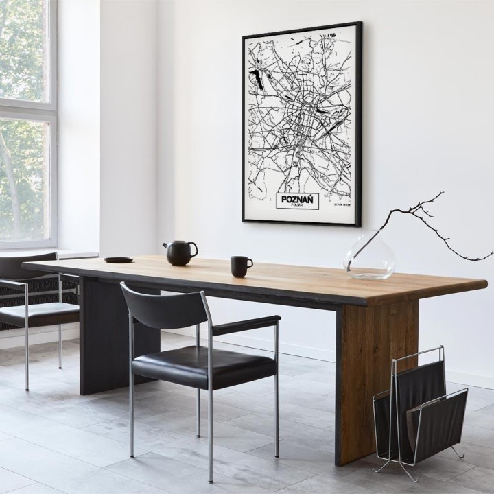 Obraz - Mapa miasta: Poznań (1-częściowy) pionowy