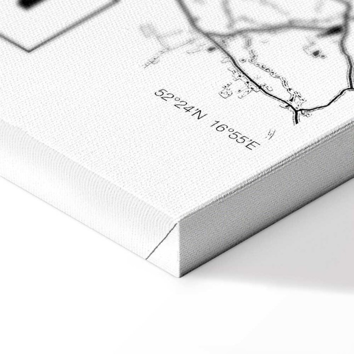 Obraz - Mapa miasta: Poznań (1-częściowy) pionowy