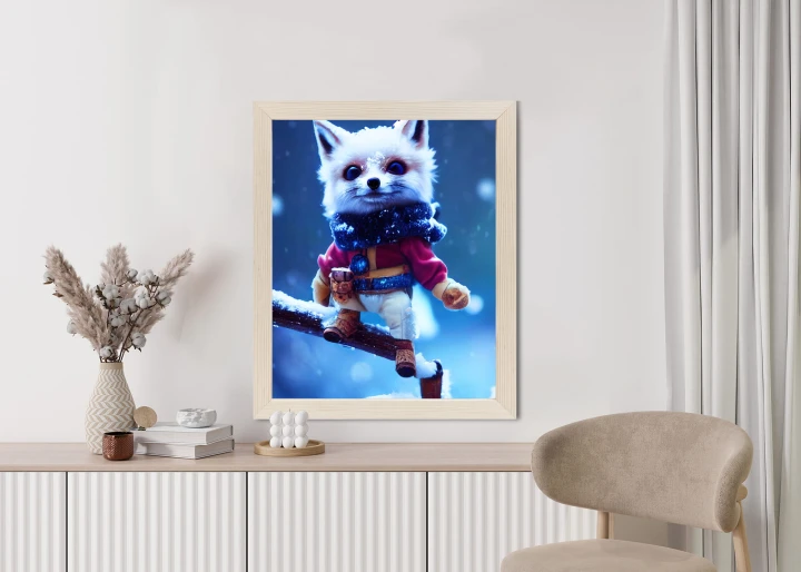 Plakat Bajkowy Lis W Śniegu