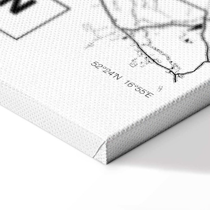 Obraz - Mapa miasta: Poznań (1-częściowy) pionowy