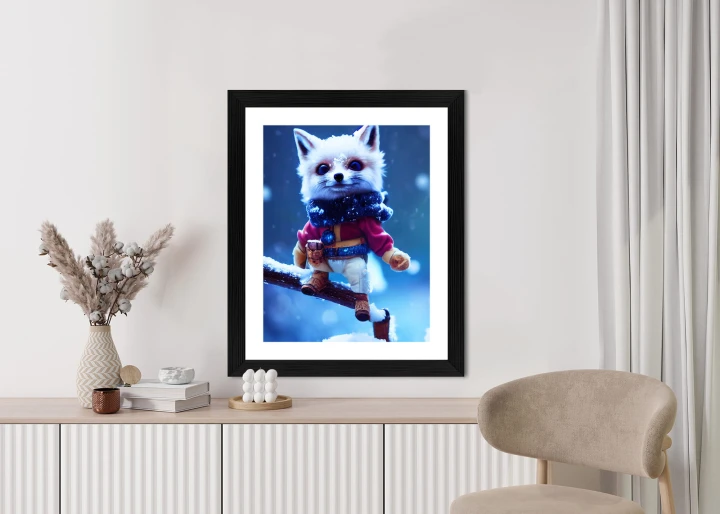 Plakat Bajkowy Lis W Śniegu