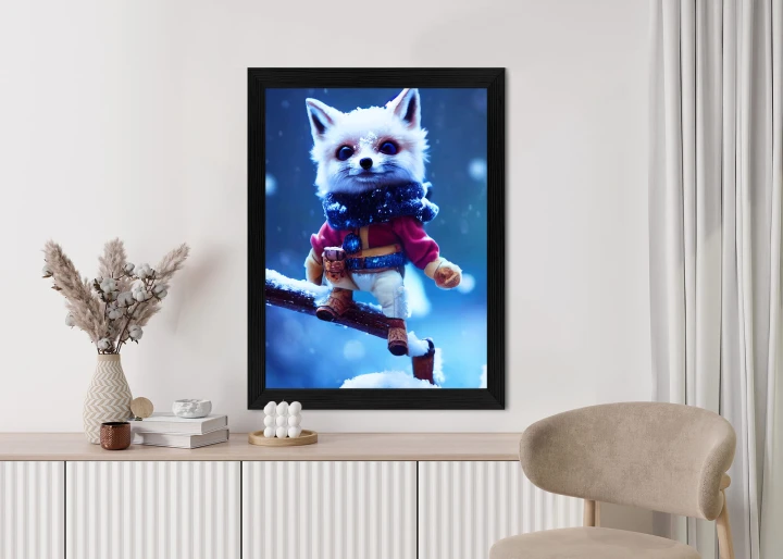 Plakat Bajkowy Lis W Śniegu