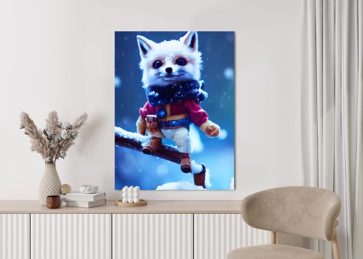 Plakat Bajkowy Lis W Śniegu