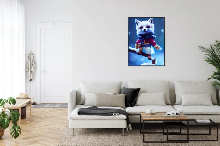Plakat Bajkowy Lis W Śniegu