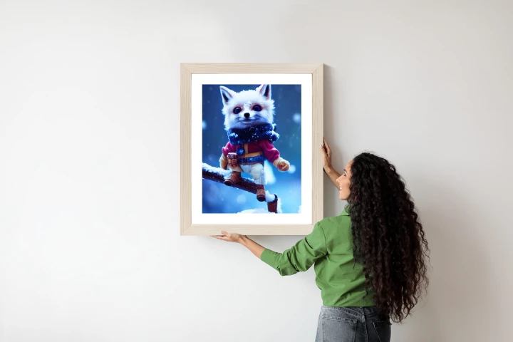 Plakat Bajkowy Lis W Śniegu
