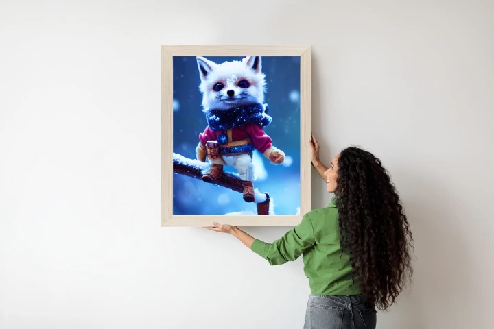 Plakat Bajkowy Lis W Śniegu