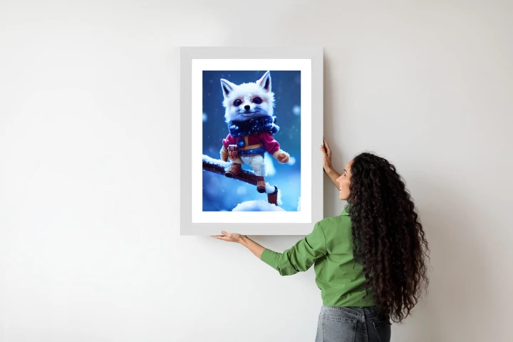 Plakat Bajkowy Lis W Śniegu