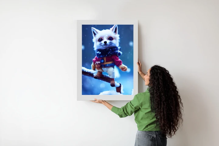 Plakat Bajkowy Lis W Śniegu