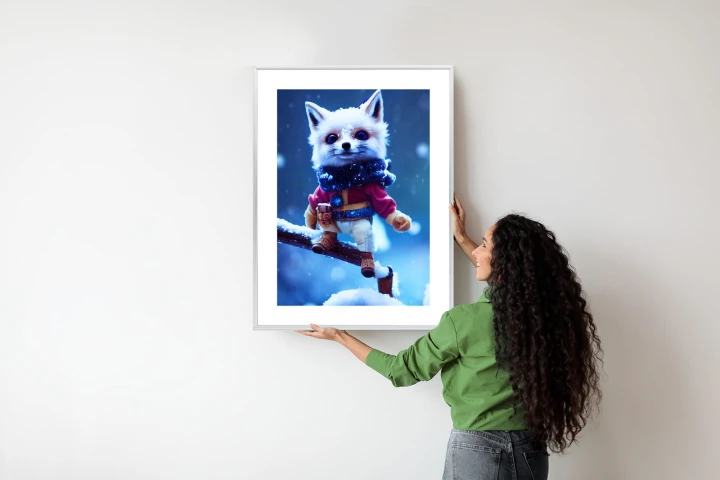 Plakat Bajkowy Lis W Śniegu