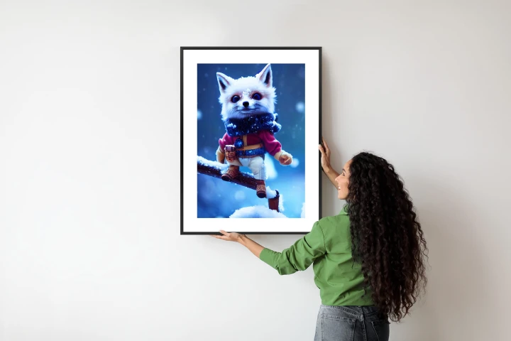 Plakat Bajkowy Lis W Śniegu