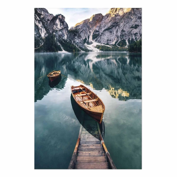 Plakat - Łodzie w Dolomitach