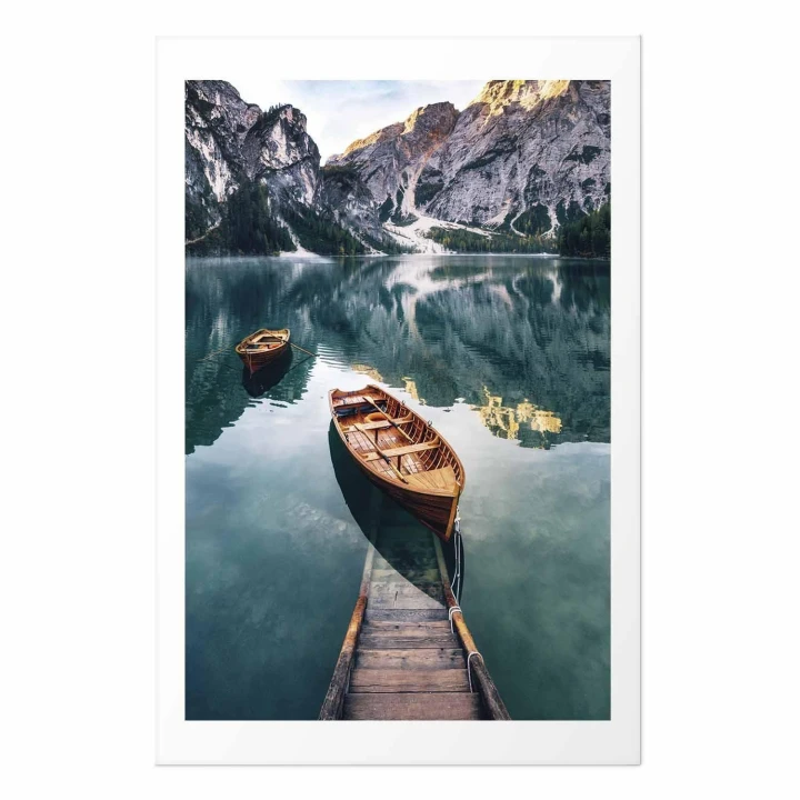 Plakat - Łodzie w Dolomitach