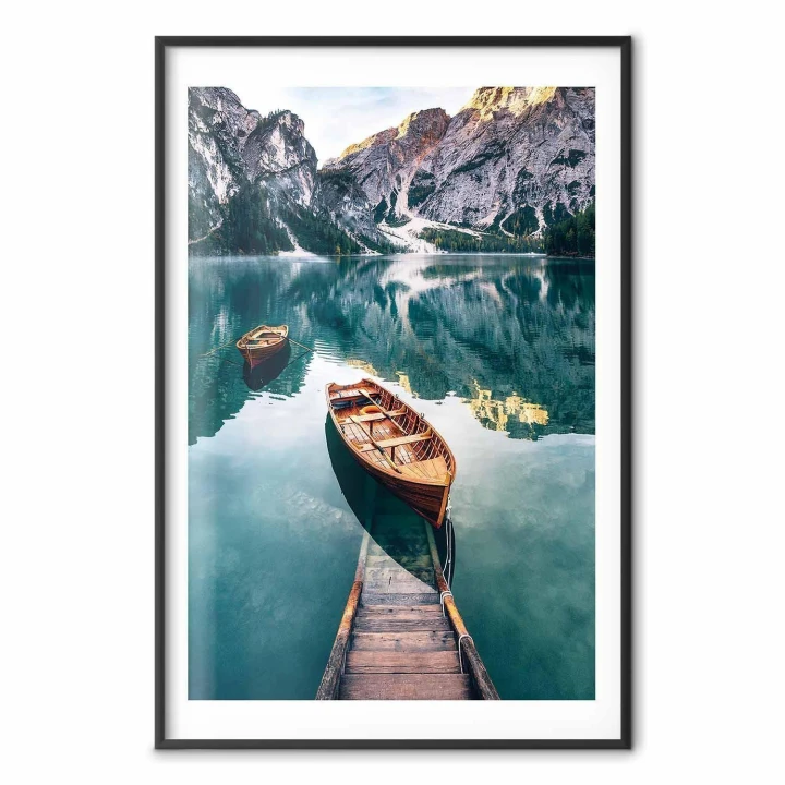 Plakat - Łodzie w Dolomitach