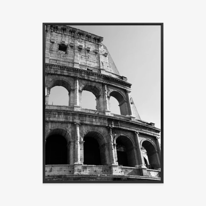 Plakat W Czerni I Bieli Rzymskie Koloseum