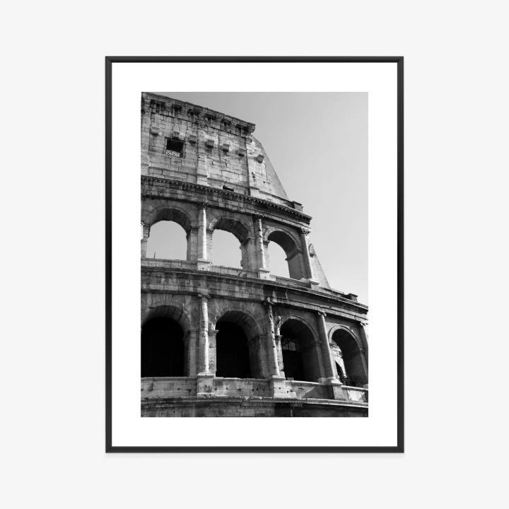 Plakat W Czerni I Bieli Rzymskie Koloseum