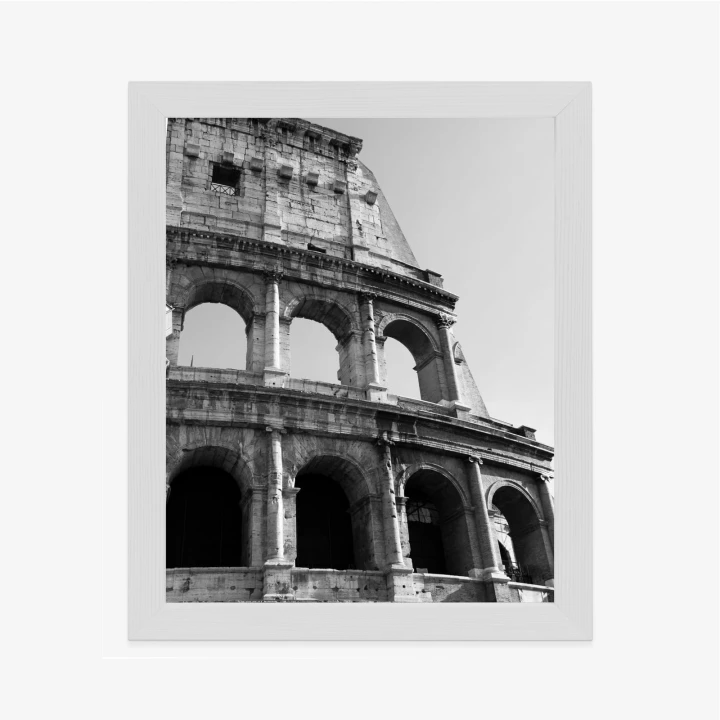Plakat W Czerni I Bieli Rzymskie Koloseum