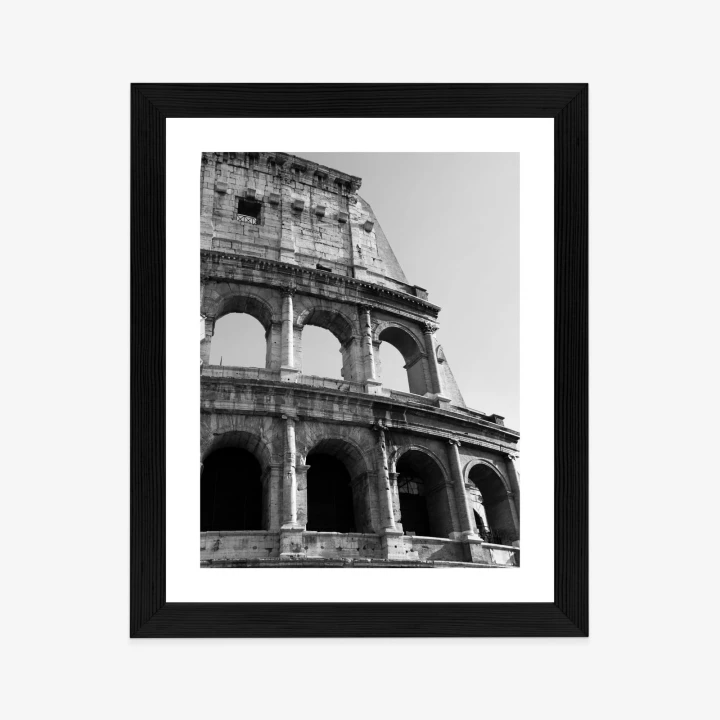 Plakat W Czerni I Bieli Rzymskie Koloseum
