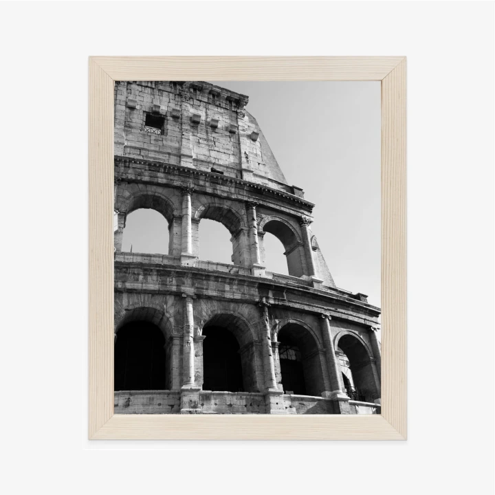 Plakat W Czerni I Bieli Rzymskie Koloseum