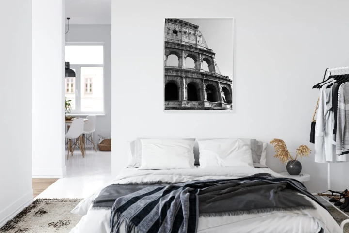 Plakat W Czerni I Bieli Rzymskie Koloseum