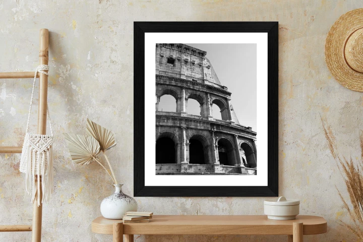 Plakat W Czerni I Bieli Rzymskie Koloseum
