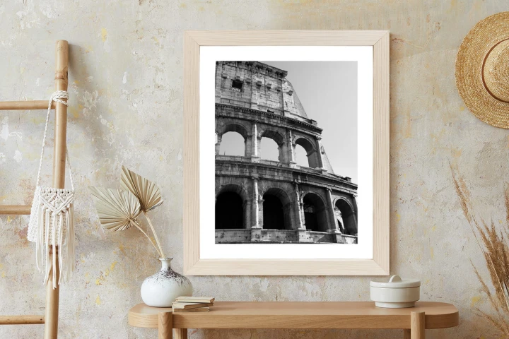 Plakat W Czerni I Bieli Rzymskie Koloseum