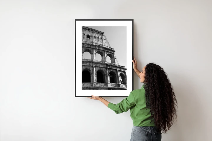 Plakat W Czerni I Bieli Rzymskie Koloseum