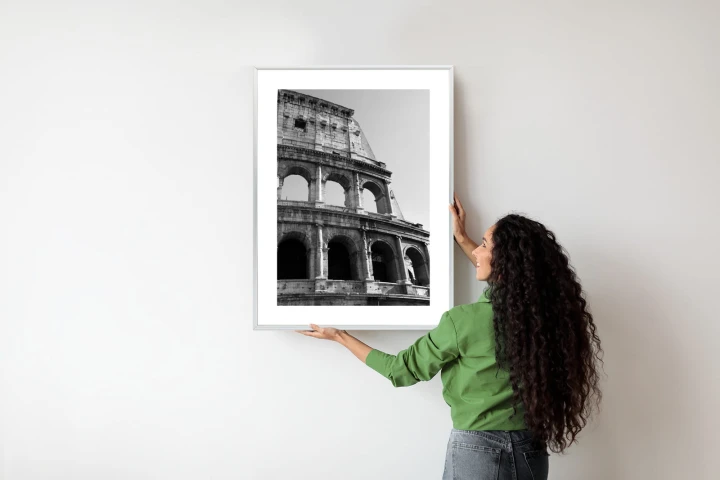 Plakat W Czerni I Bieli Rzymskie Koloseum