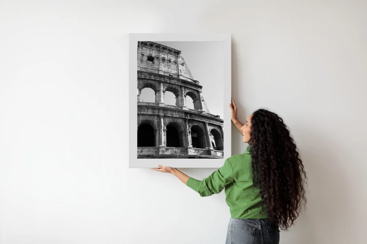 Plakat W Czerni I Bieli Rzymskie Koloseum