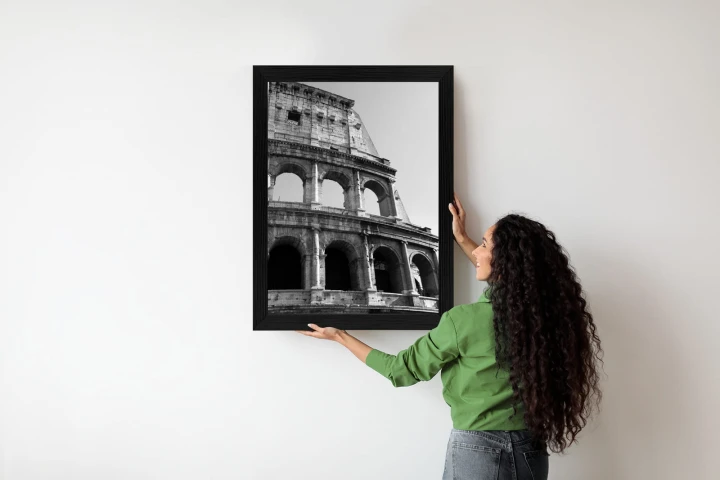 Plakat W Czerni I Bieli Rzymskie Koloseum